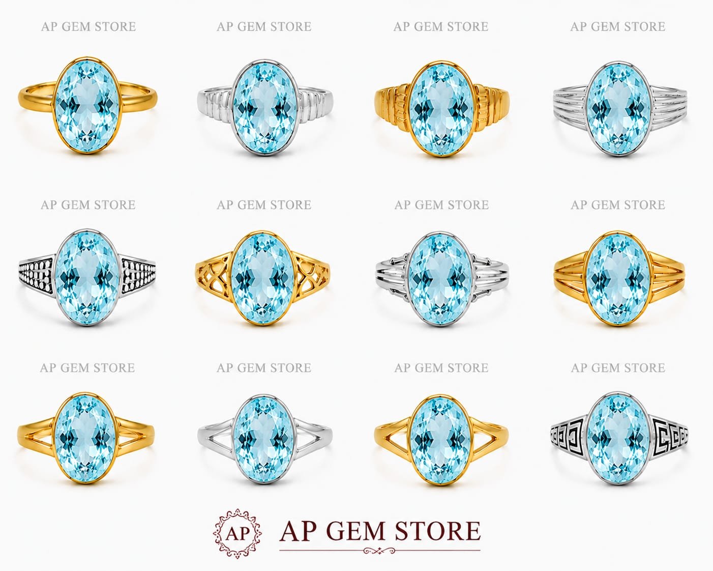 Aquamarine Rings